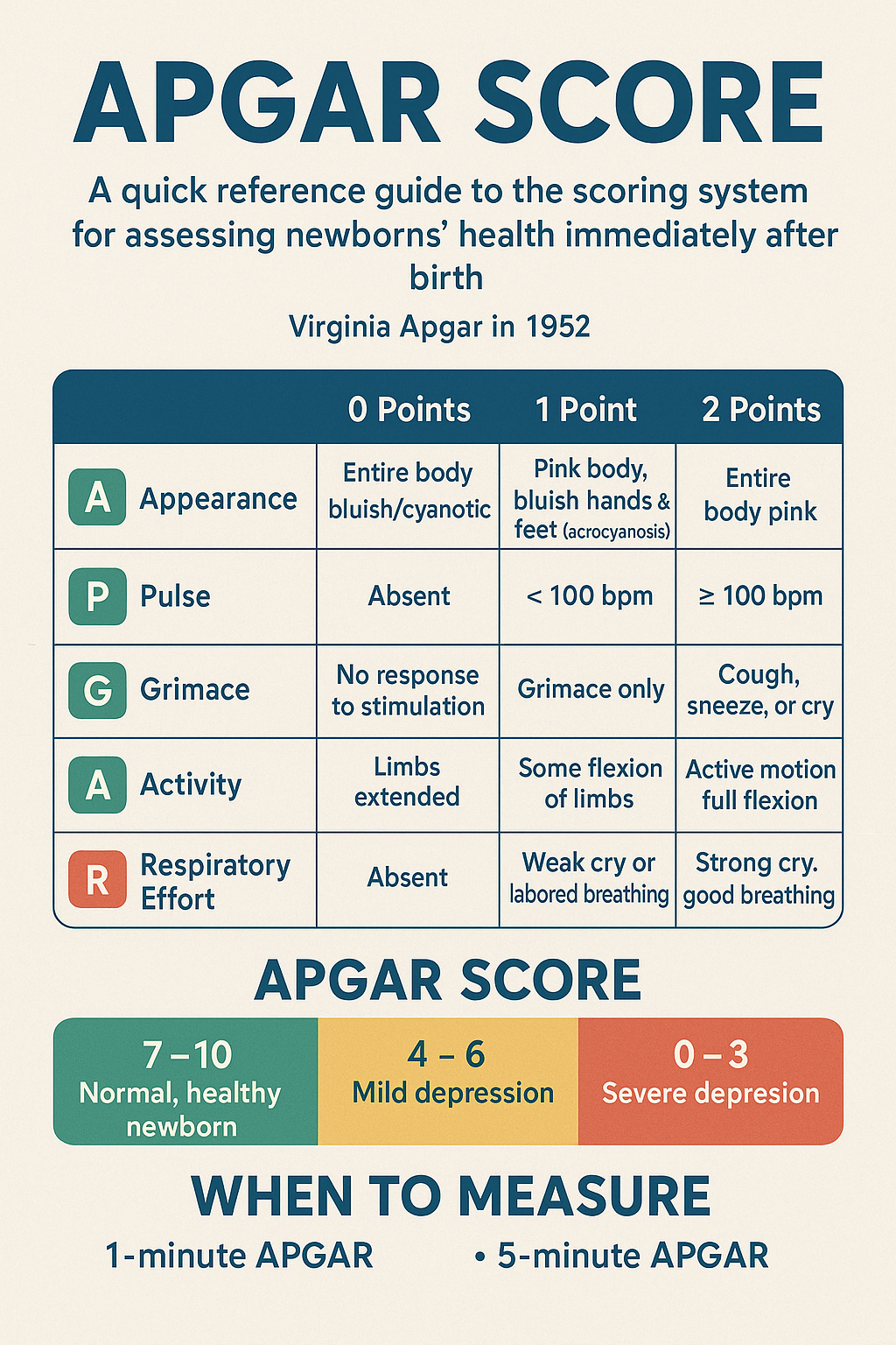apgar score quick reference guide
