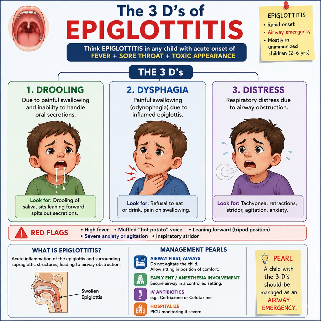3 d of epiglottitis
